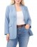 Vince Camuto One-Button Peak-Lapel Blazer (Plus Size) Blue Shadow ID-GUFN7340