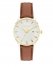 Vince Camuto Embossed Dial Faux Leather Band Watch Brown ID-XRQL7011