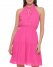 Vince Camuto Tiered Tie-Neck Dress Hot Pink ID-JHLQ4998