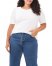 Vince Camuto Ruched-Sleeve Eyelet Top (Plus Size) Off White ID-QAWV4051