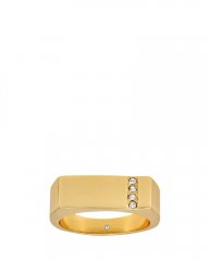 Vince Camuto Pavé Rectangular Bar Ring Gold Metallic ID-QYNV5214