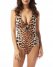 Vince Camuto Plunge-Cut Halter One-Piece Swimsuit Black ID-WCUS2677