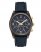 Vince Camuto Multifunction Faux Leather Band Watch Navy ID-IZWF2023