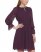 Vince Camuto Chiffon Shirred-Waist Dress Aubergine ID-AIWR8531