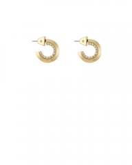 Vince Camuto Pavé Goldtone Chunky Open Hoop Earrings Gold Metallic ID-SIVL1192