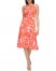 Vince Camuto Floral-Print Twist-Front Dress (Petite) Red ID-WYFA2789