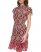 Vince Camuto Printed Smocked Ruffled-Sleeve Dress Brown ID-TISD0295