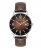 Vince Camuto Sunray Dial Faux Leather Band Watch Brown ID-XNSD2215