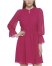 Vince Camuto Chiffon Shirred-Waist Dress Magenta ID-STJT7198