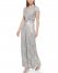 Vince Camuto Twist-Waist Wide-Leg Jumpsuit Silver Metallic ID-EHMN7365