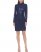 Vince Camuto Ruched Mock-Neck Cocktail Dress Navy ID-IJAD3581