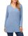 Vince Camuto Ribbed V-Neck Top (Plus Size) Canyon Blue ID-MCLT2980