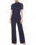 Vince Camuto Ruffled-Sleeve Wide-Leg Jumpsuit (Petite) Navy ID-KCBT0520