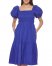 Vince Camuto Smocked Puff-Sleeve Midi Dress Porcelain Blue ID-CQMH6080