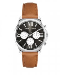Vince Camuto Multifunction Faux Leather Band Watch Brown ID-TNTC3220