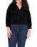 Vince Camuto V-Neck Inverted-Pleat Top (Plus Size) Rich Black ID-YCVN3174