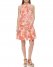 Vince Camuto Floral-Print Tiered Dress (Petite) Coral ID-UQJI4867