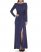 Vince Camuto Ruched Gown Navy ID-BLXD6328