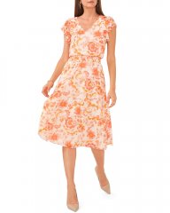 Vince Camuto Floral-Print Midi Dress ID-BFSH1470