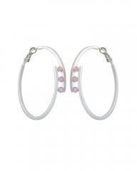 Vince Camuto Overlap Hoop Earrings Silver Metallic ID-SCUO9493