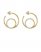 Vince Camuto Pavé-Embellisehd Double-Hoop Earrings Gold Metallic ID-DVVI8255