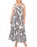 Vince Camuto Palm-Print Maxi Dress (Plus Size) Grey ID-HYUE1100