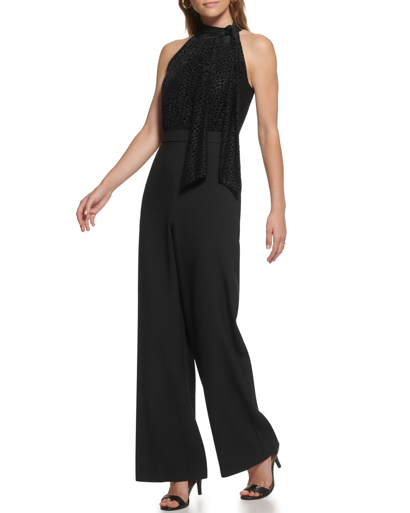 Vince Camuto Devore Bow-Neck Jumpsuit Black ID-AQVB1244