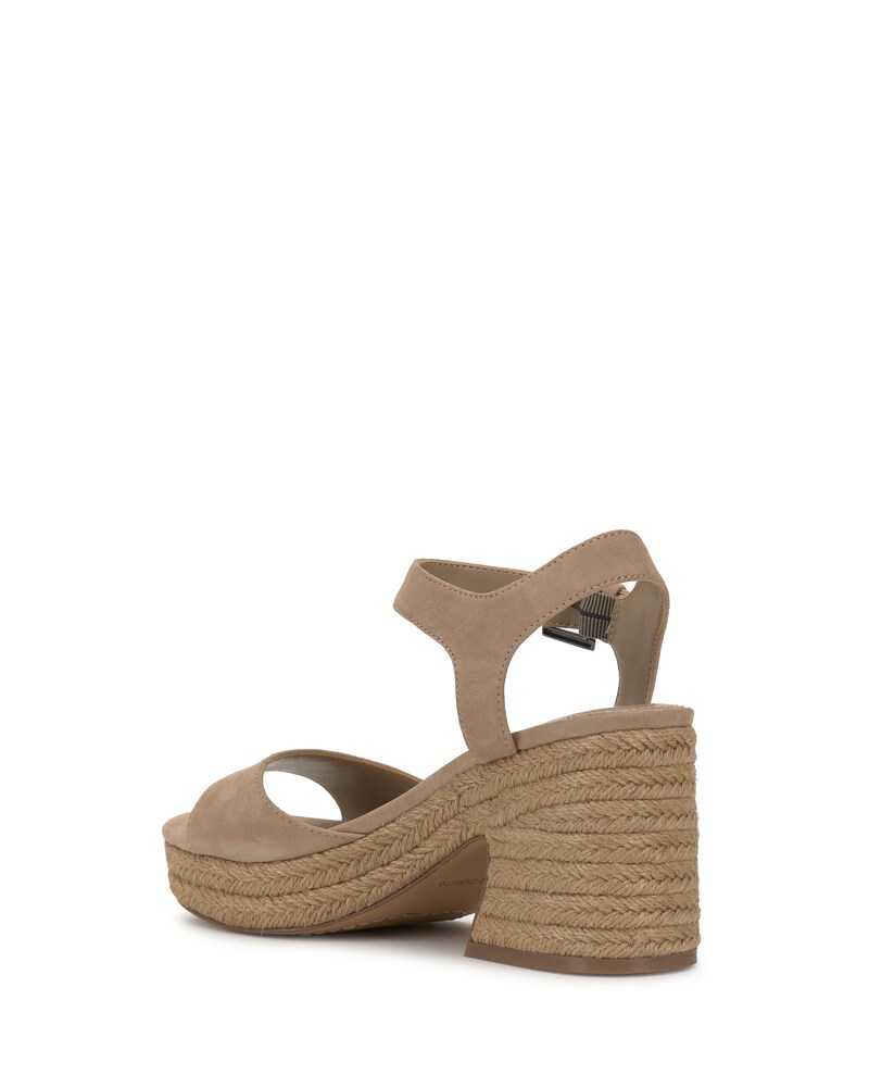 Vince Camuto Ranneli Platform Sandal Tortilla Suede ID-ARKB7232