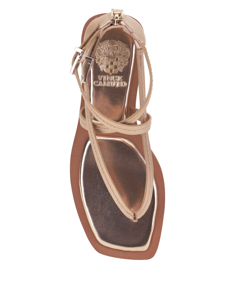 Vince Camuto Brenndie Flat Sandal Gold Champagne ID-ATGT8068