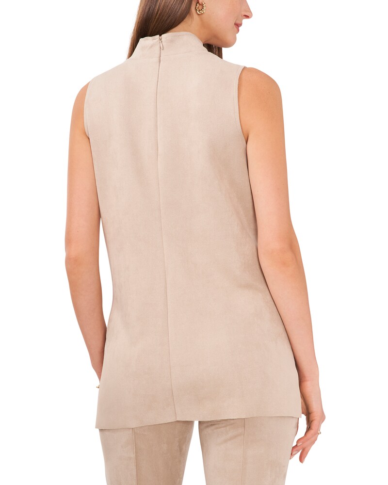 Vince Camuto Sleeveless Mock-Neck Top Latte ID-AVIG0403