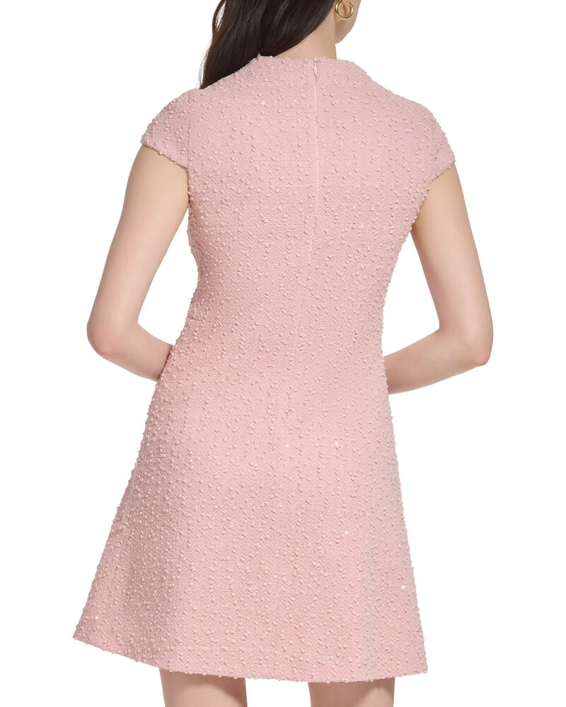 Vince Camuto Bouclé Fit-And-Flare Dress Blush ID-AXIL6828
