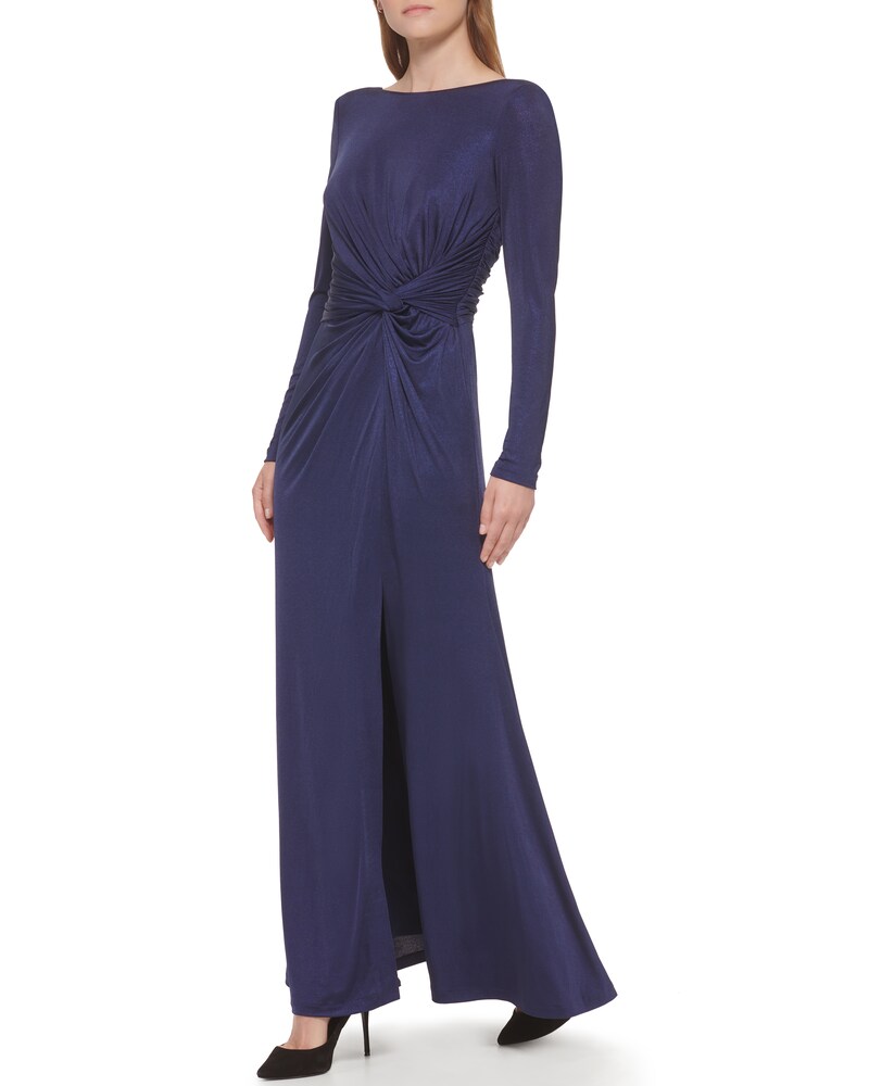 Vince Camuto Ruched Gown Navy ID-BLXD6328