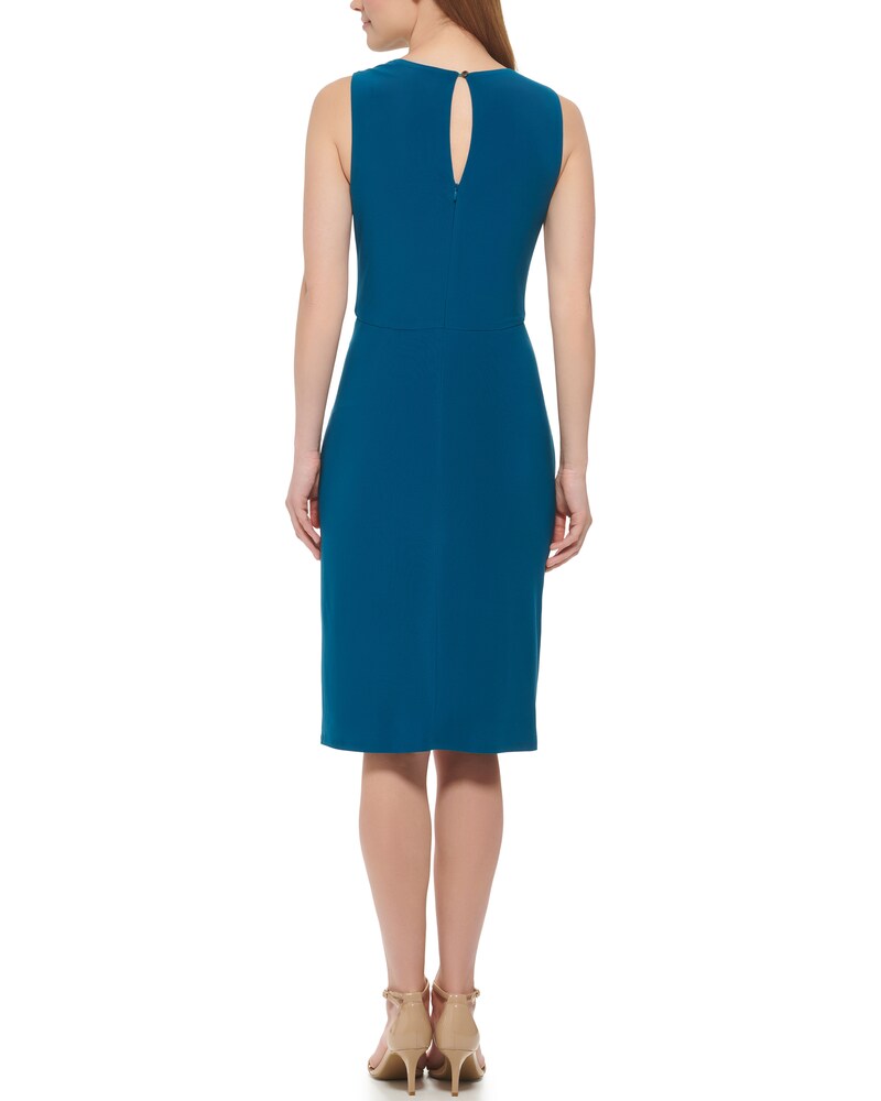 Vince Camuto Ruched Sheath Teal ID-CBFW8794