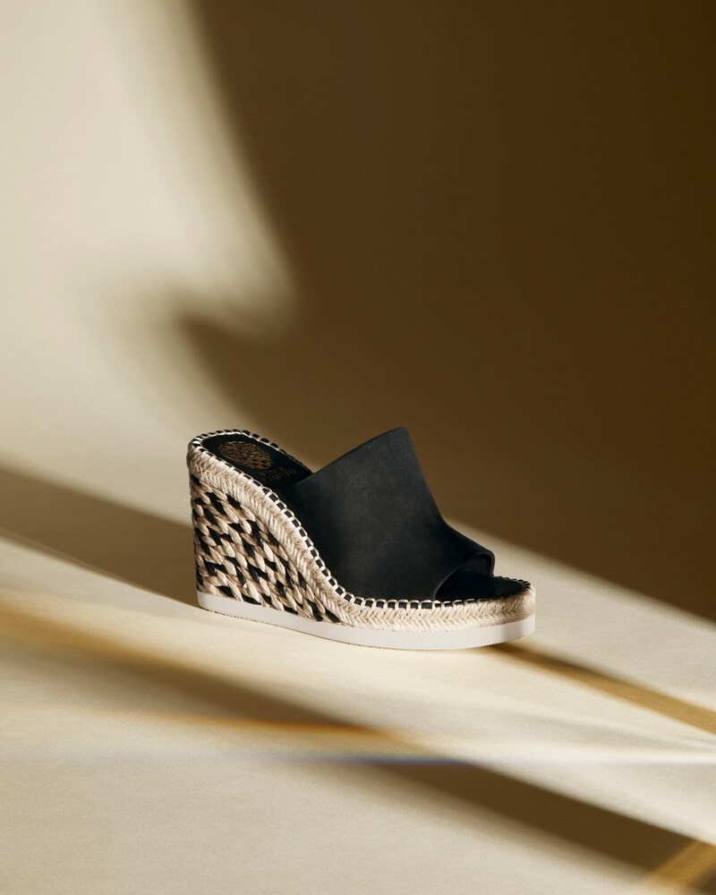 Vince Camuto Brissia Wedge Mule Black ID-CGRU3089