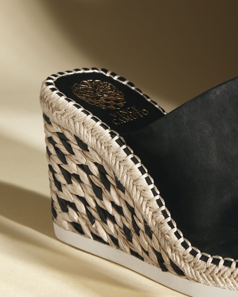 Vince Camuto Brissia Wedge Mule Black ID-CGRU3089