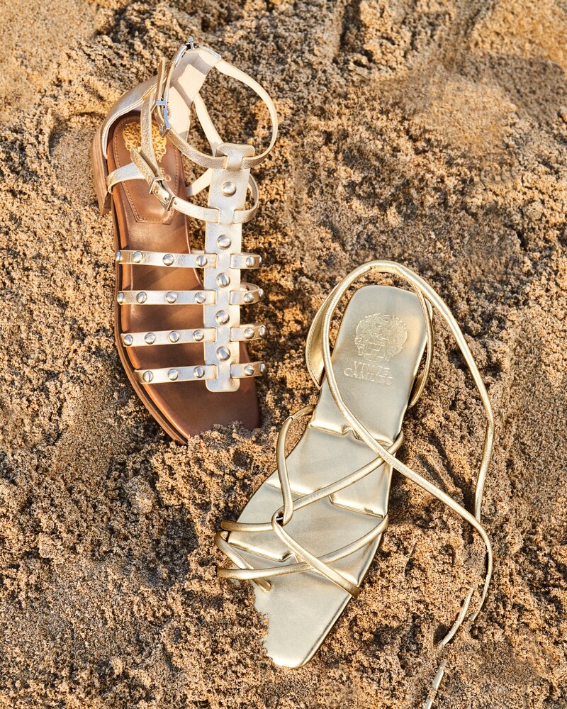 Vince Camuto Alminda Sandal Egyptian Gold Metallic ID-CTBA9092