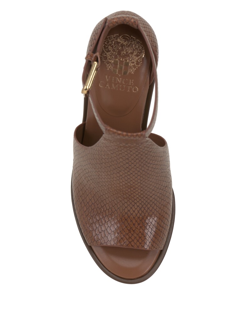 Vince Camuto Frasper Peep Toe Shootie Warm Caramel ID-CZVK1312