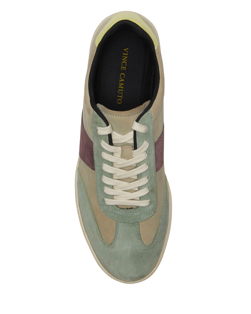 Vince Camuto Men's Kooper Sneaker Bamboo/Plum/Neon Yellow ID-DCKK1370