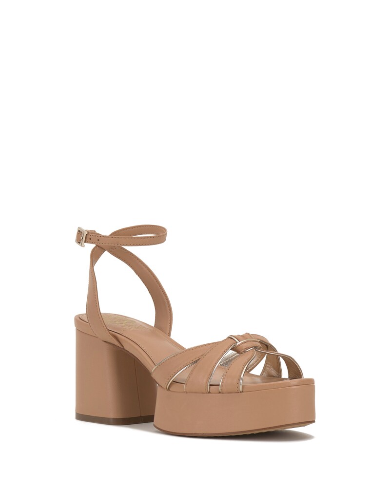 Vince Camuto Freesie Platform Sandal Sandstone/Egyptian Gold ID-DFXM1523