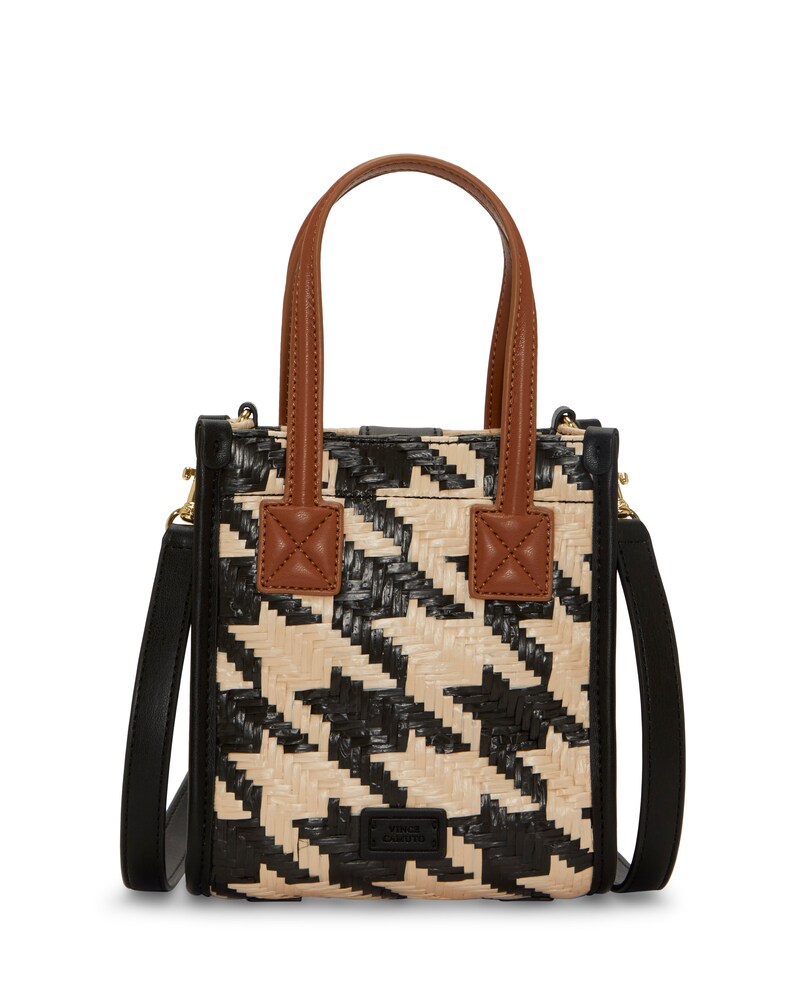 Vince Camuto Saly Small Shopper Black/Natural ID-DMTA4413