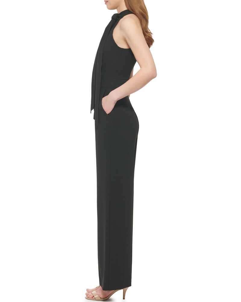 Vince Camuto Bow-Neck Halter Jumpsuit Black ID-DQCJ2943