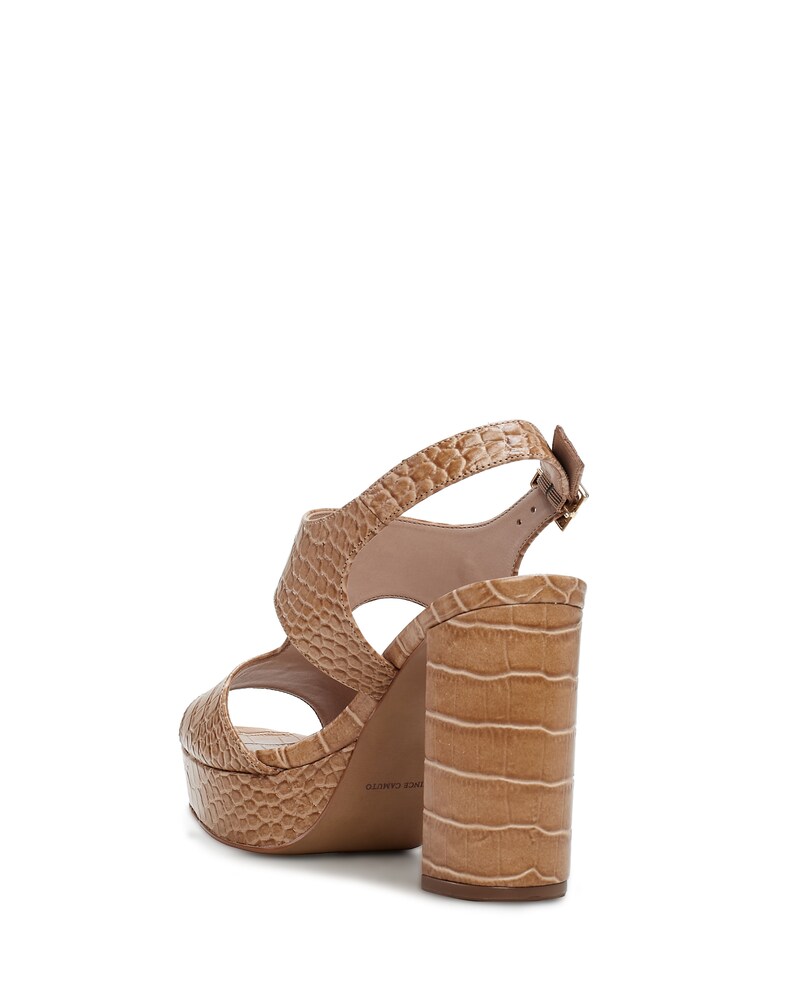 Vince Camuto Zelman Platform Sandal  Camel Croc Print ID-DUGD7750