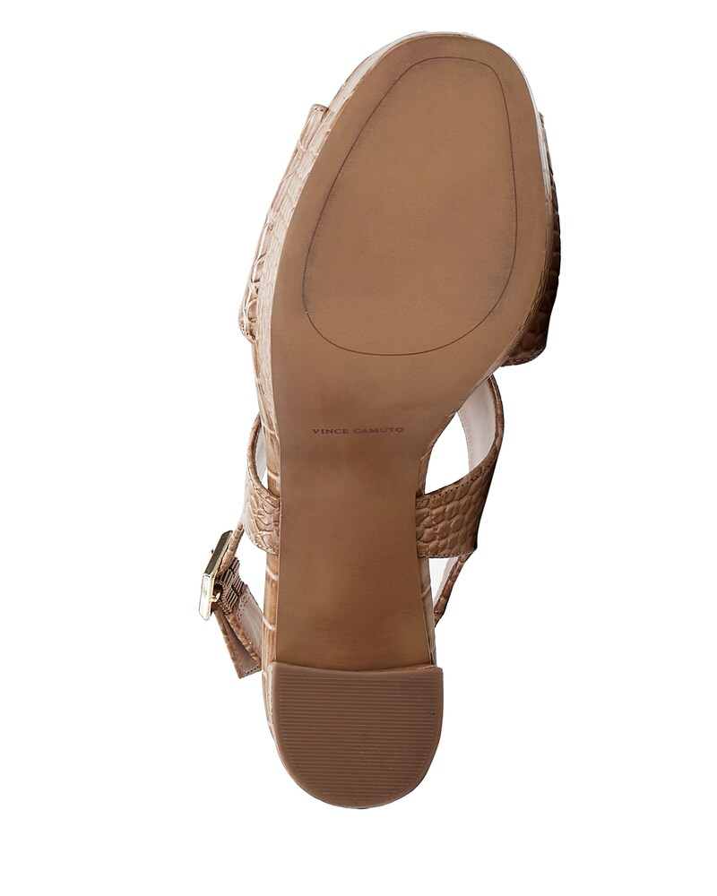 Vince Camuto Zelman Platform Sandal  Camel Croc Print ID-DUGD7750