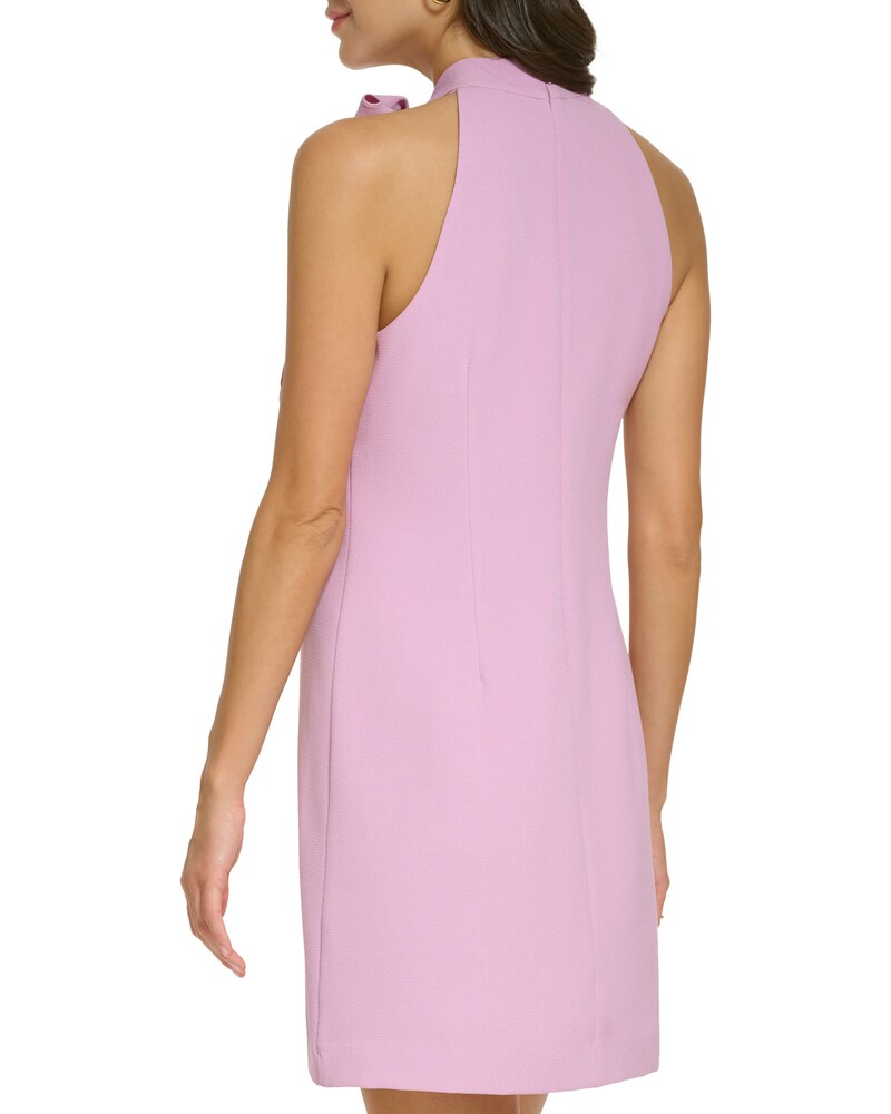 Vince Camuto Bow-Neck Dress Purple ID-DYBV0358