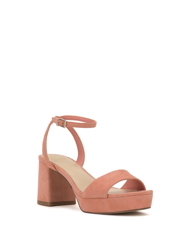 Vince Camuto Pendreya Platform Sandal Dark Pink Suede ID-ETTF4845