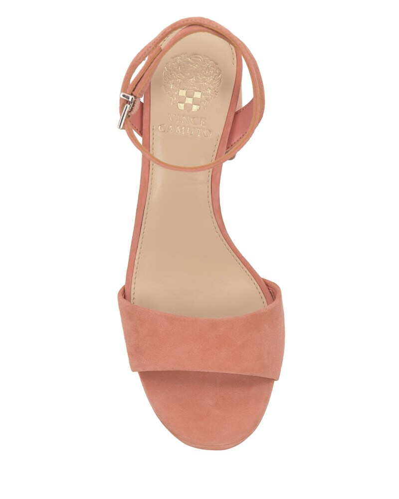 Vince Camuto Pendreya Platform Sandal Dark Pink Suede ID-ETTF4845