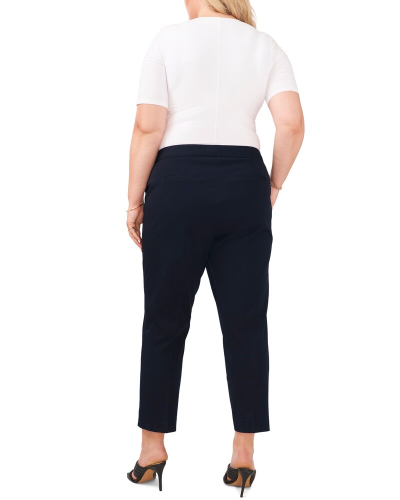 Vince Camuto Twill Cropped Trousers (Plus Size)     Classic Navy ID-EUYY5245