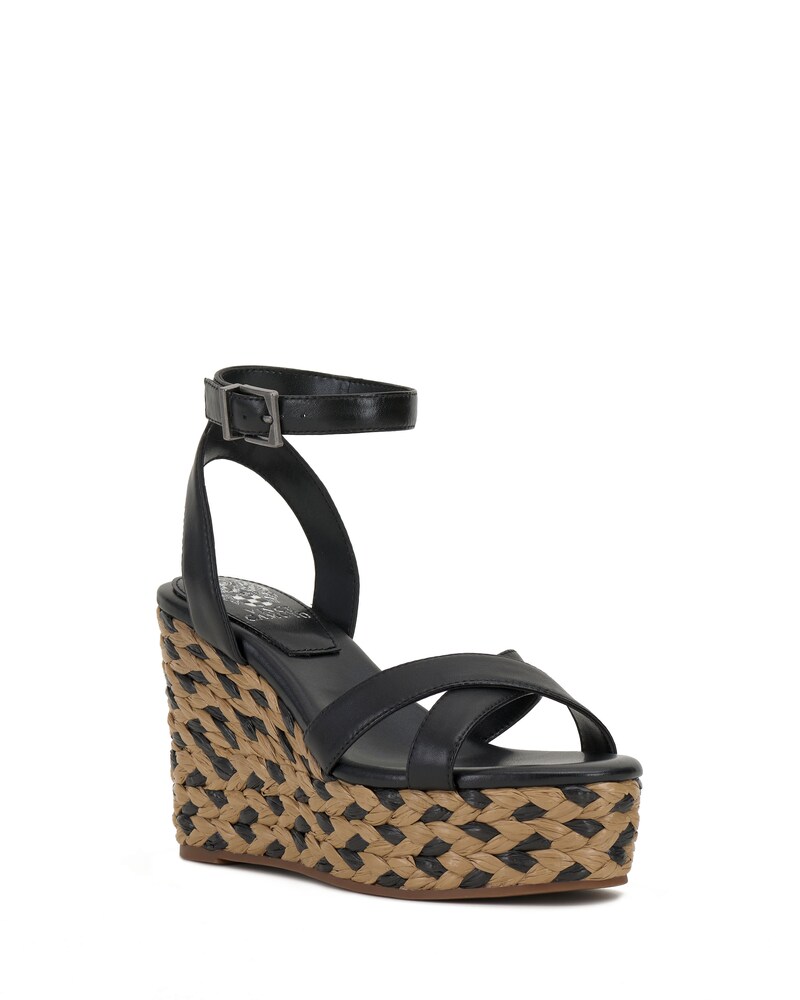 Vince Camuto Fettana Wedge Sandal Black ID-EXDZ0858