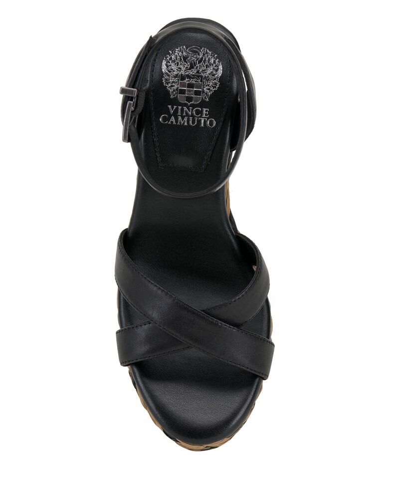 Vince Camuto Fettana Wedge Sandal Black ID-EXDZ0858