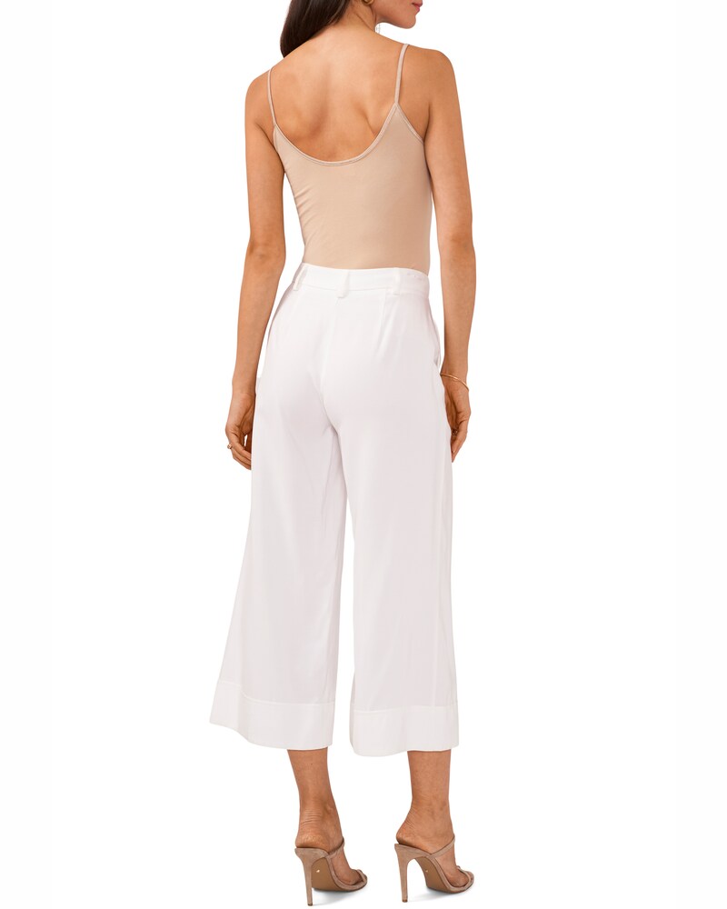 Vince Camuto Cropped Wide-Leg Pants Off White ID-EYOH8784
